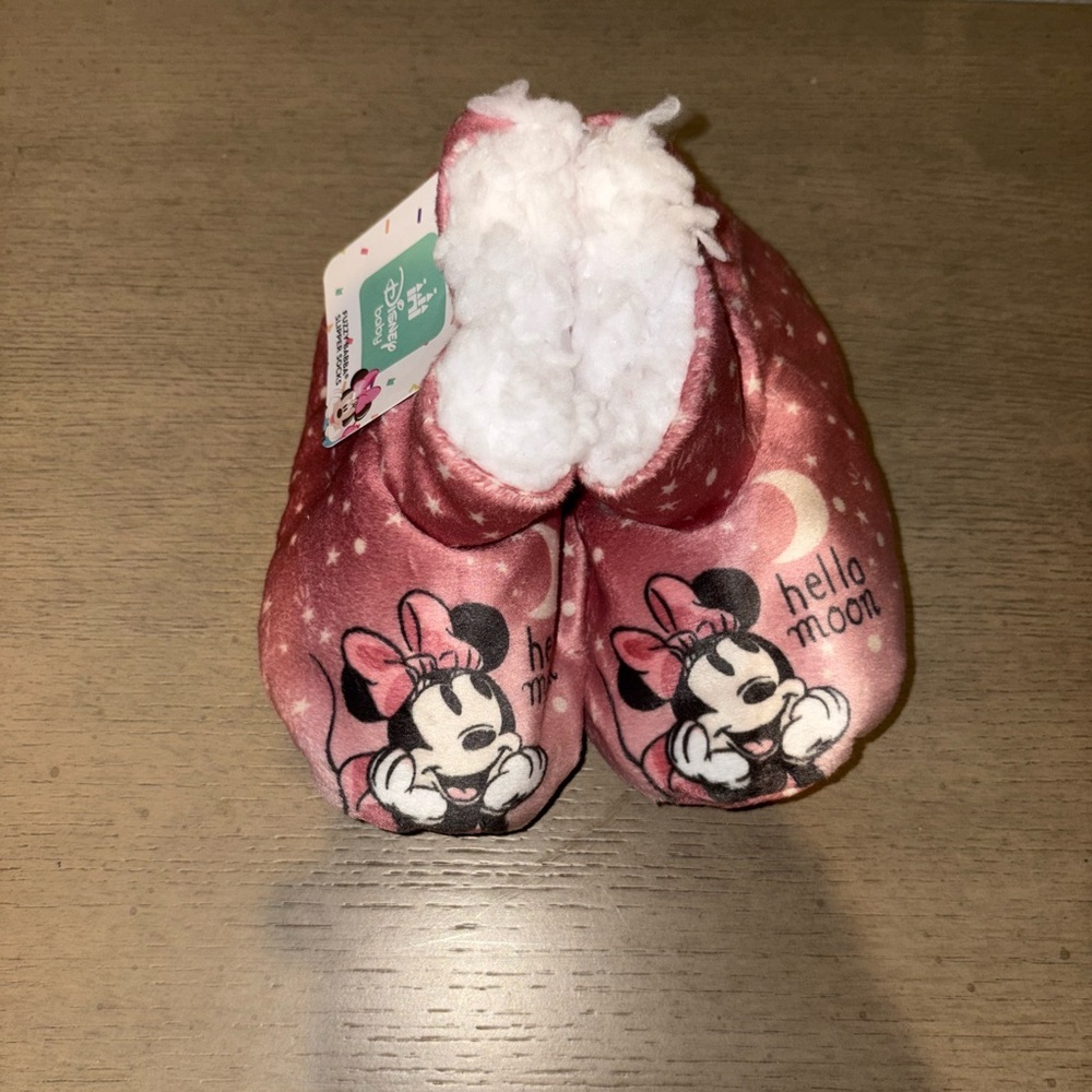 Disney Minnie Mouse ‘Hello Moon’ Toddler Baby Slippers